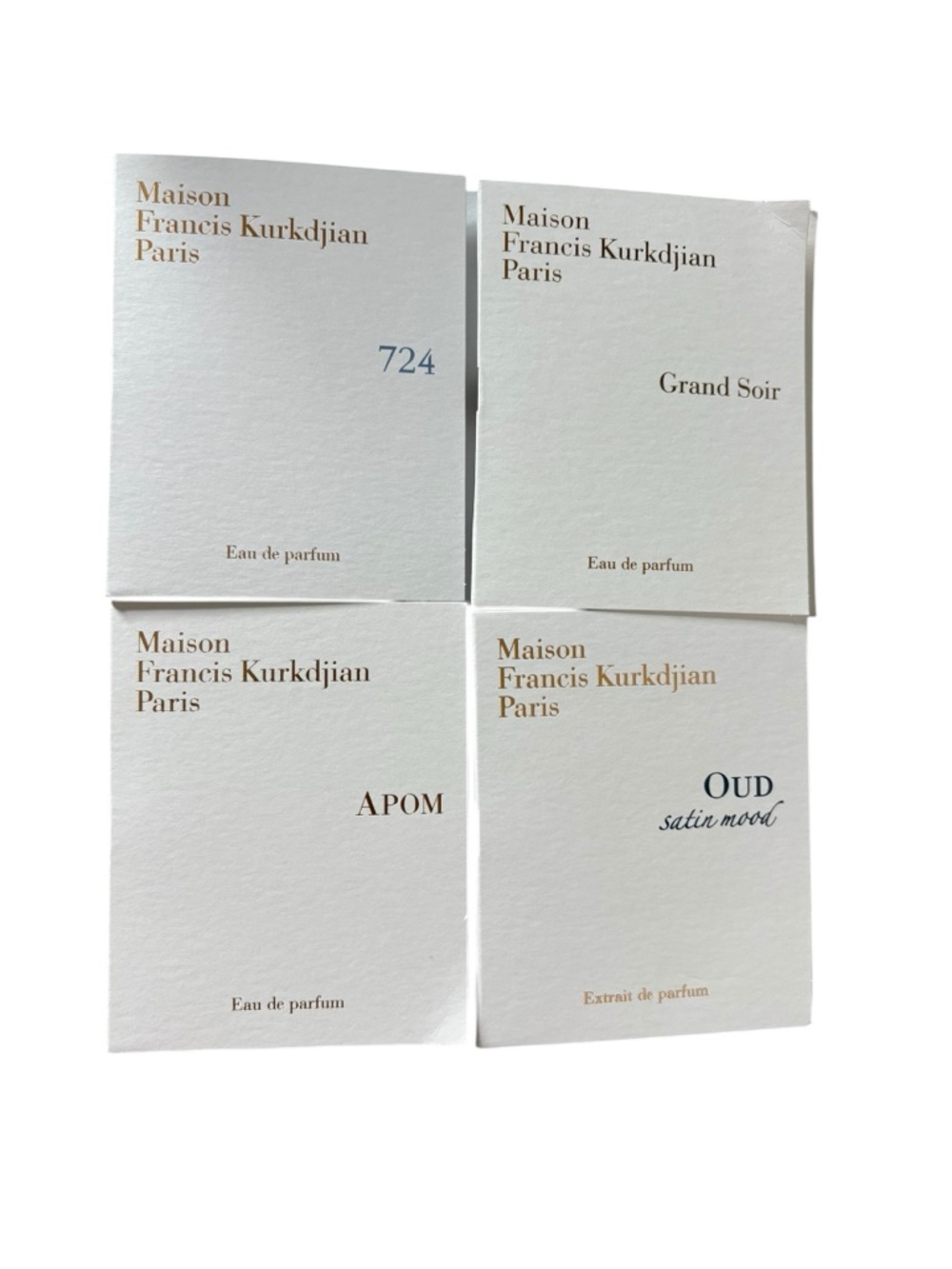Maison Francis Kurkdjian Paris 724‎ Apom Grand Soir OUD Satin Sample 2ML LOT 4✅
